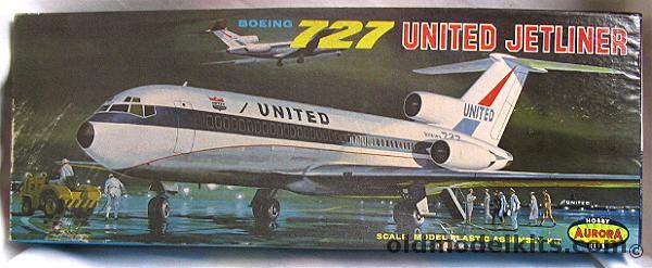 Aurora 1/96 727 United Jetliner, 353-198 plastic model kit